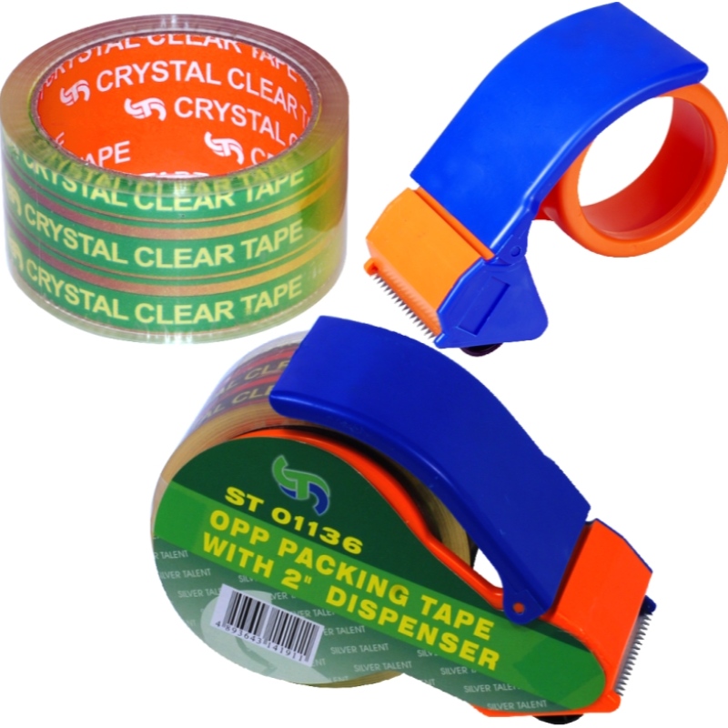 fita de embalagem de opp cristal clear com dispensador